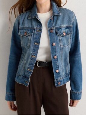Quince 100% Organic Cotton Denim Jean Jacket Size Large